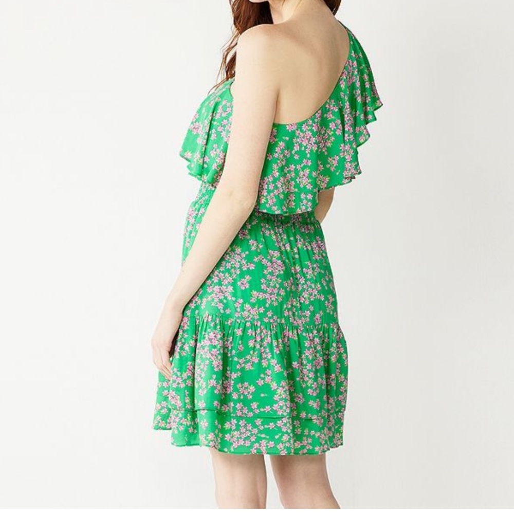 Draper James Green One Shoulder Dress - Picture 3 of 7